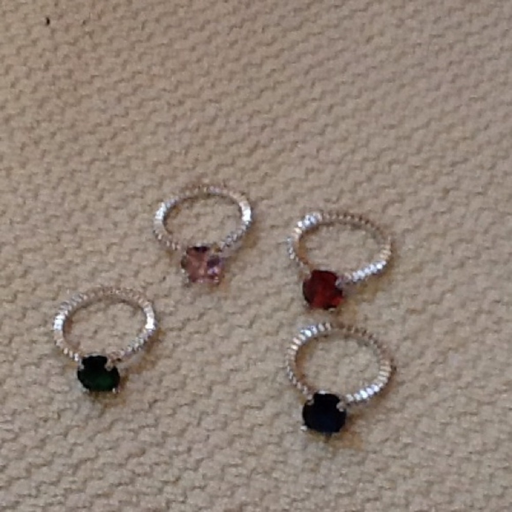 Bundle of rings, 4 colors, costume jewelry,
